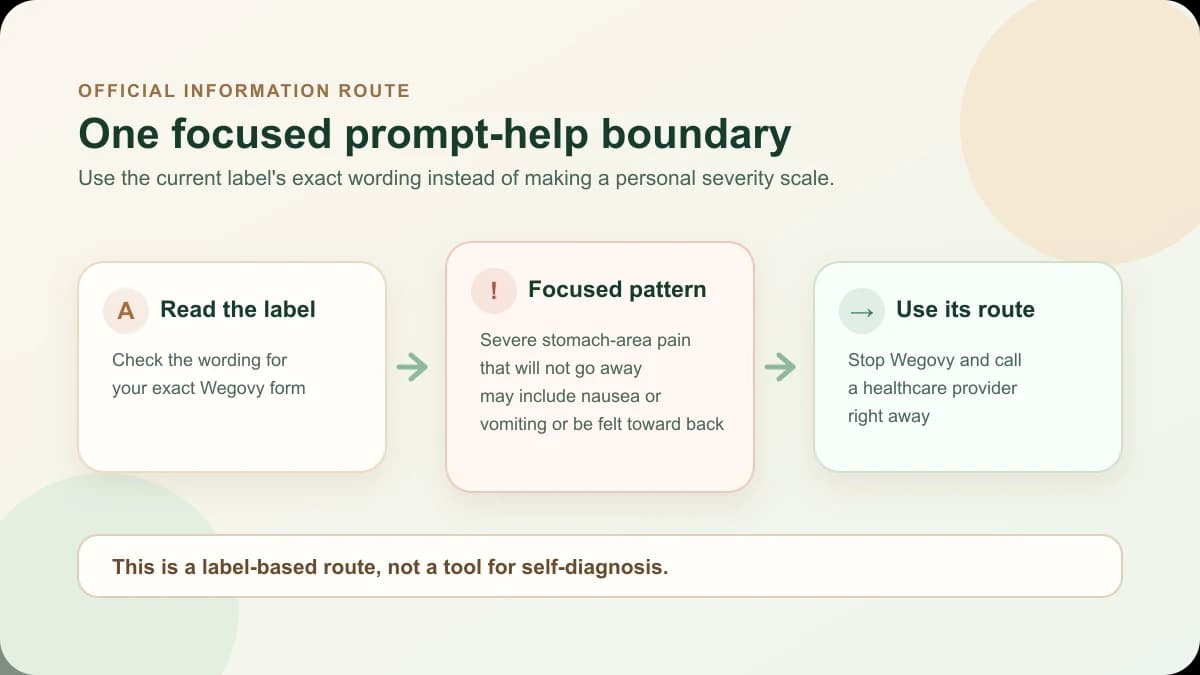 Illustrated official route for severe stomach-area pain that will not go away