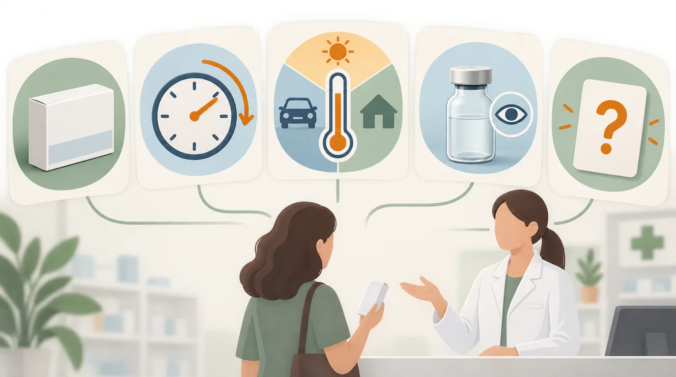 Lista visual de datos que conviene llevar a la farmacia tras una desviación de conservación