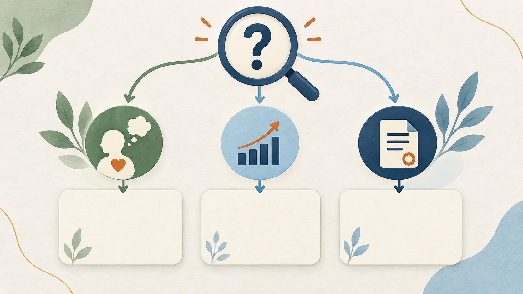 Question-sorting framework for felt change, measured result, and prescription question